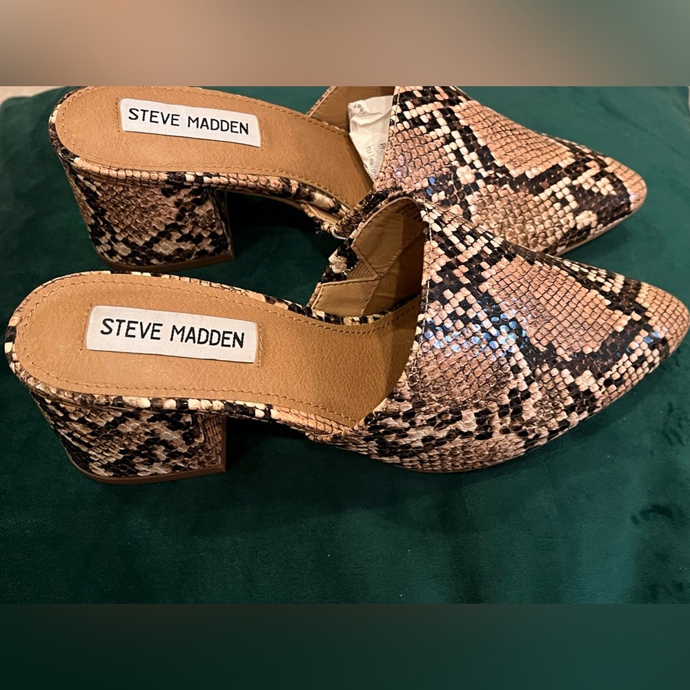 NWOB Steve Madden Snake Mules